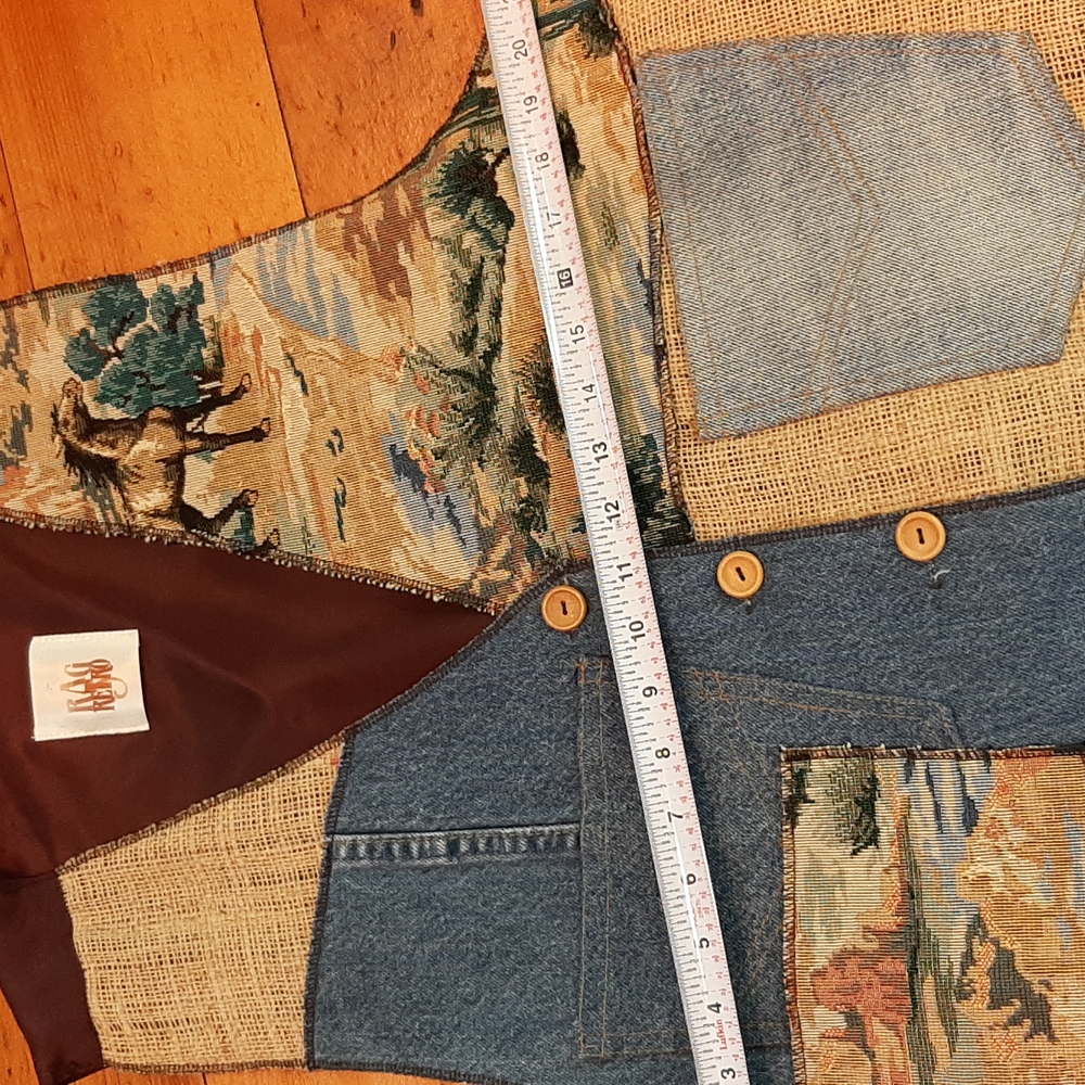 Rag retro boho multi fabric vest - Picture 4 of 8